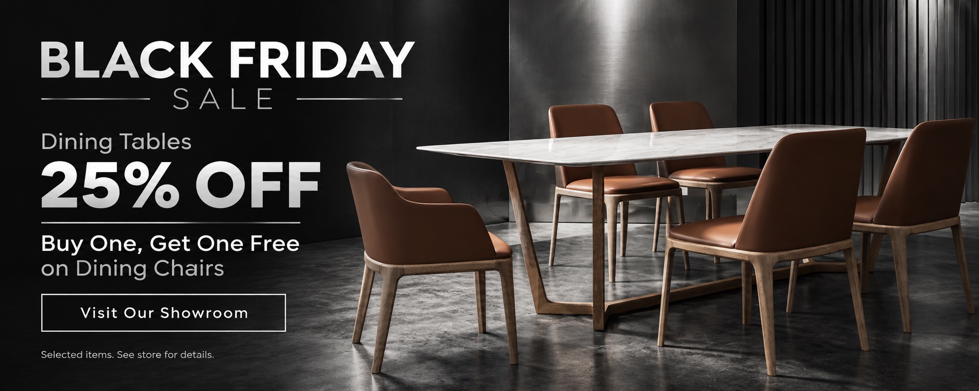 Black Friday dining offer with Evelyn table and chairs